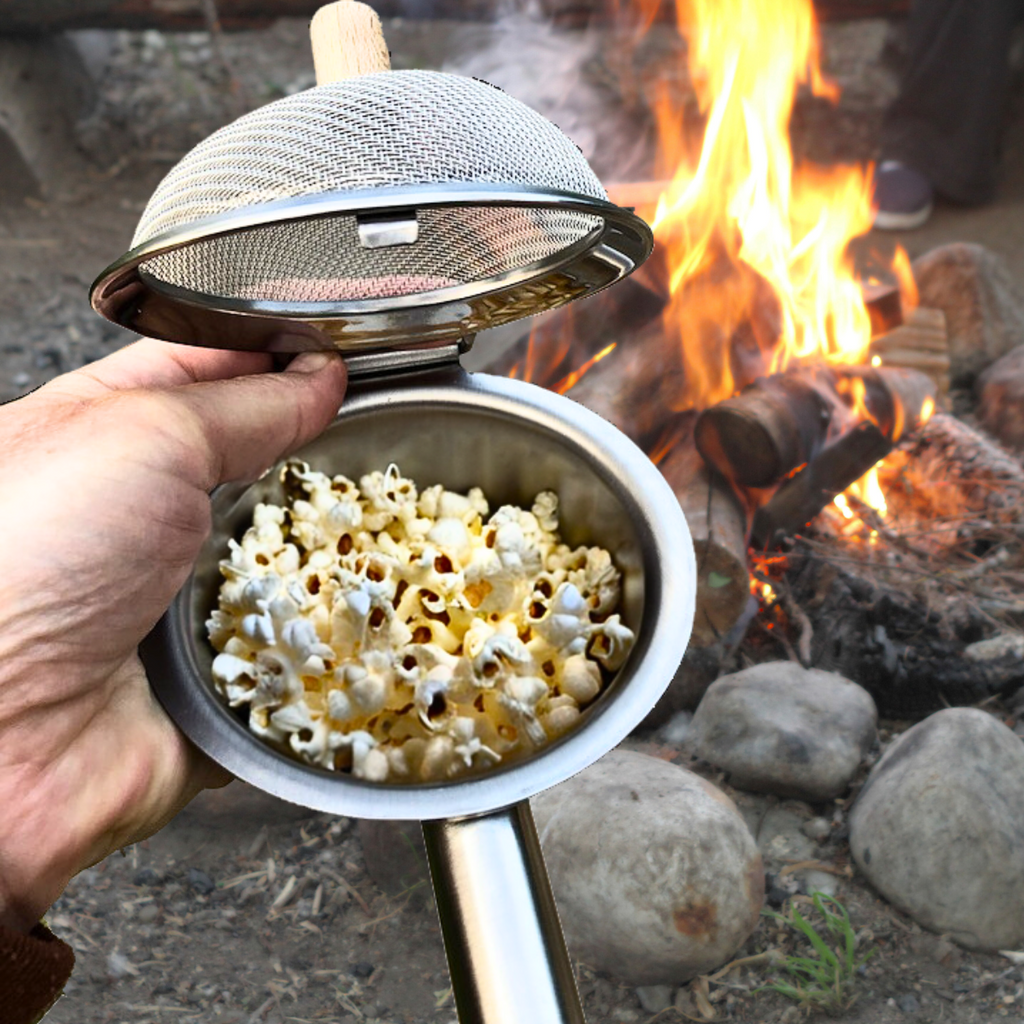 Fun Campfire Popcorn Machine for Family Camping