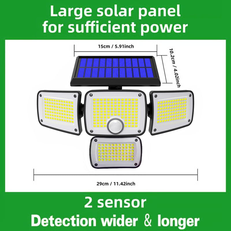 Wide-Angle Upgraded Solar Motion Light