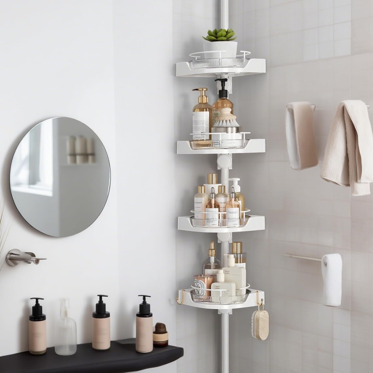 4-Tier 360° Rotating Rustproof Shower Caddy