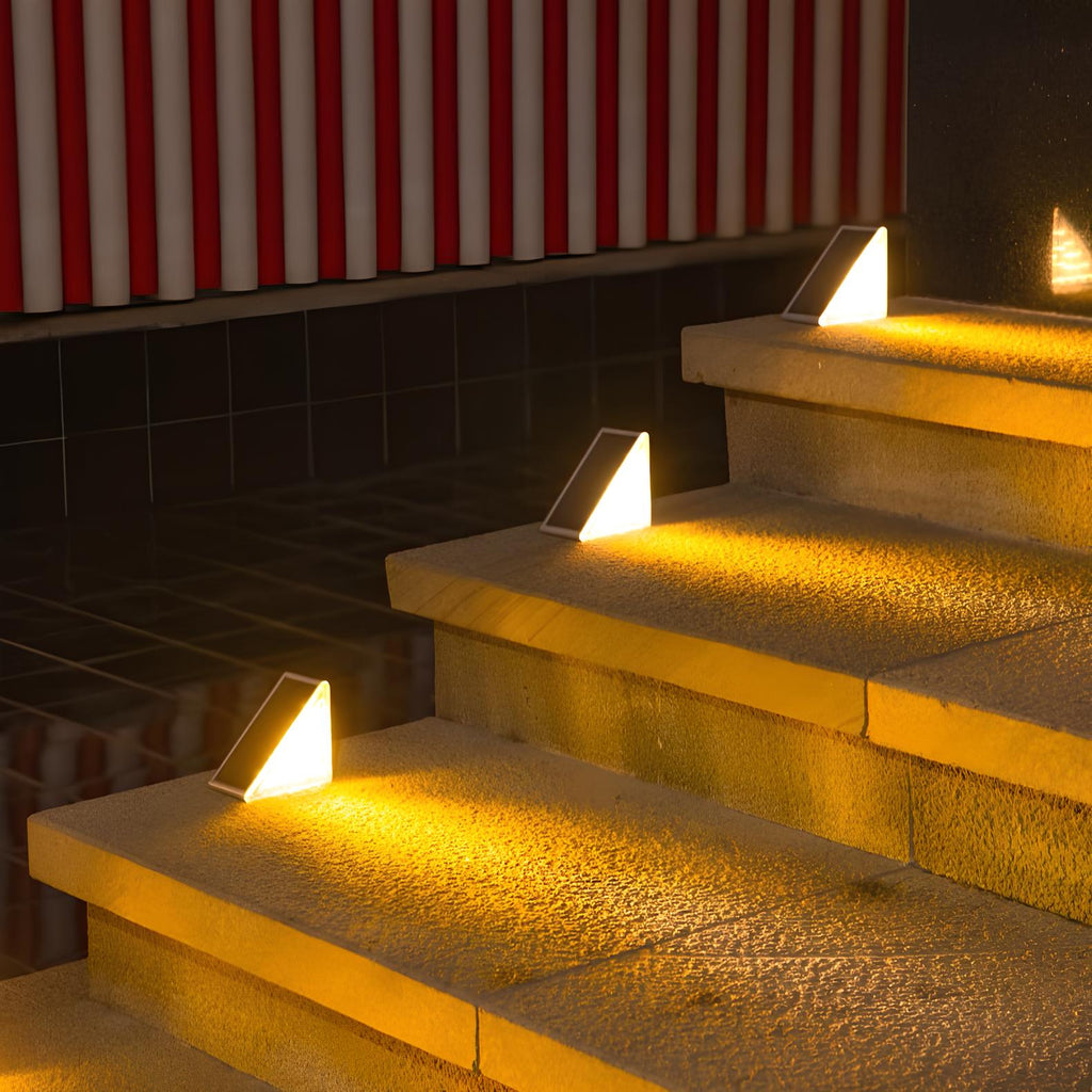 Solar Powered Stair Lights, Waterproof Outdoor Step Lights