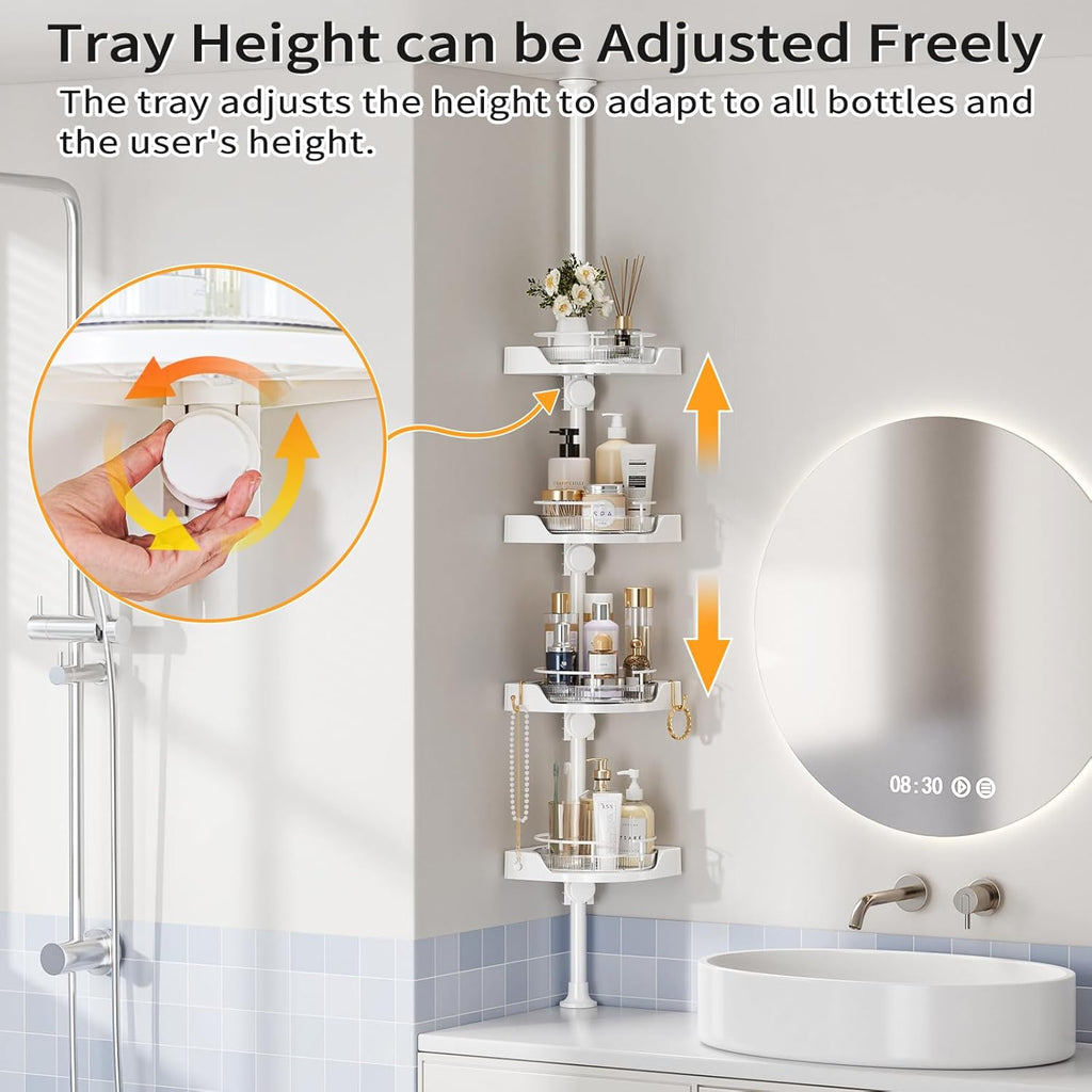 4-Tier 360° Rotating Rustproof Shower Caddy
