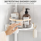 4-Tier 360° Rotating Rustproof Shower Caddy