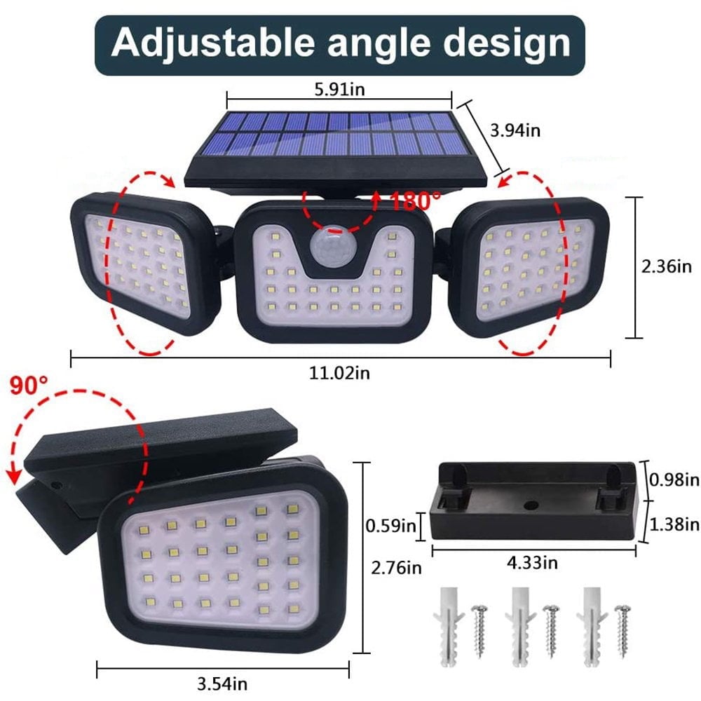 Wide-Angle Upgraded Solar Motion Light