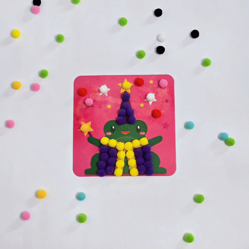 Pom Pom Kit | Sensory creative play with pom poms | for children aged 5+