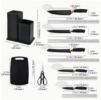 Complete 18-Piece Silicone & Acacia Utensil Set with Professional Chef Knives