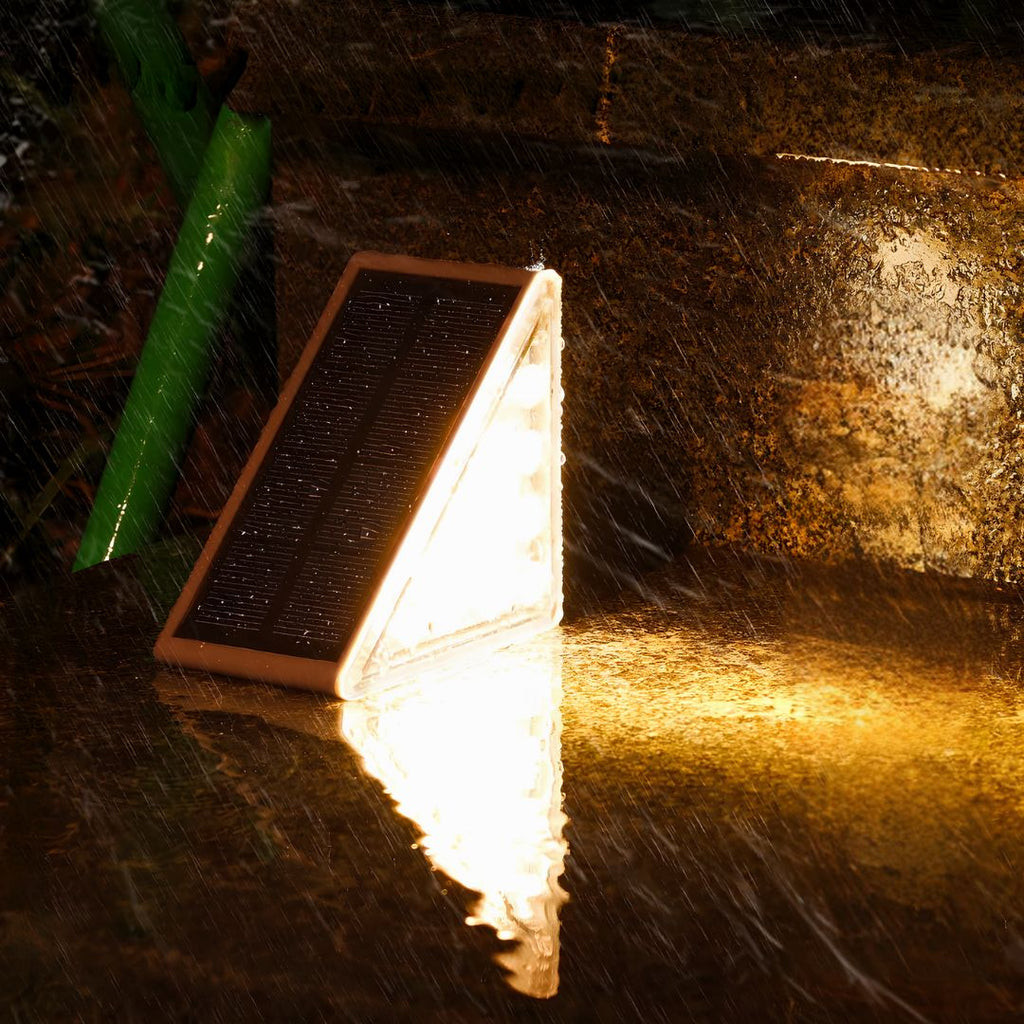 Solar Powered Stair Lights, Waterproof Outdoor Step Lights