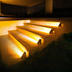 Solar Powered Stair Lights, Waterproof Outdoor Step Lights