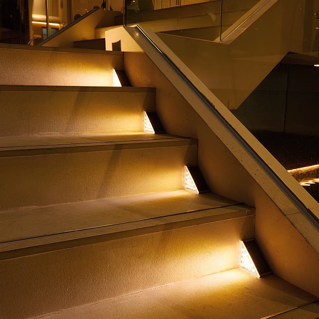 Solar Powered Stair Lights, Waterproof Outdoor Step Lights