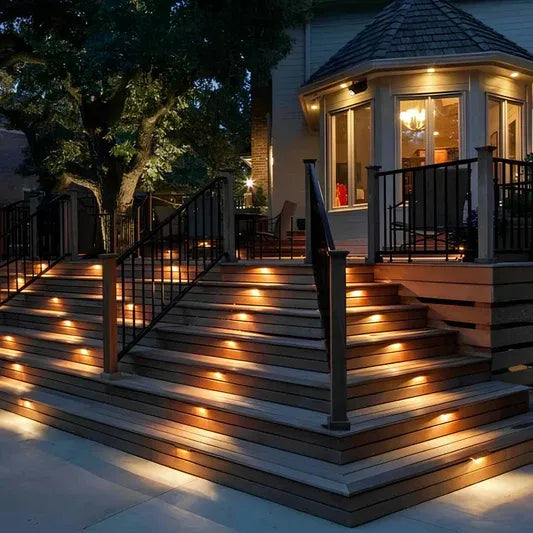 Solar Powered Stair Lights, Waterproof Outdoor Step Lights