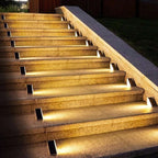 Solar Powered Stair Lights, Waterproof Outdoor Step Lights