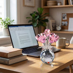 🌹Everlasting Crystal Rose Flower Figurine in Vase🌸