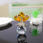 🌹Everlasting Crystal Rose Flower Figurine in Vase🌸