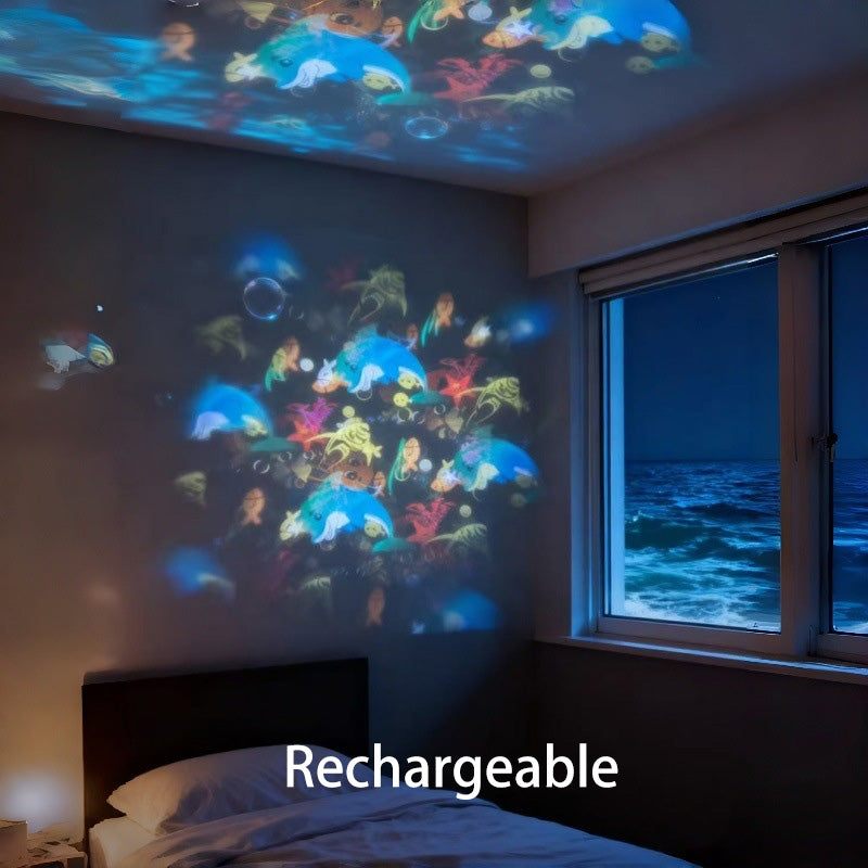 Dynamic Rotating Ocean LED Projector Light